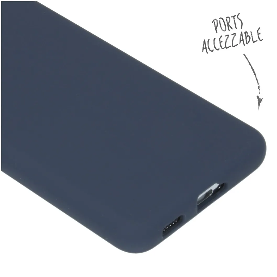 Accezz Liquid Silicone Backcover Samsung Galaxy S21 Donkerblauw