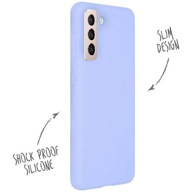Accezz Liquid Silicone Backcover Samsung Galaxy S21 Paars