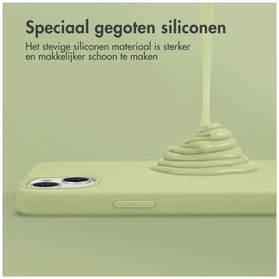 Accezz Liquid Silicone Backcover Samsung Galaxy S23 Groen