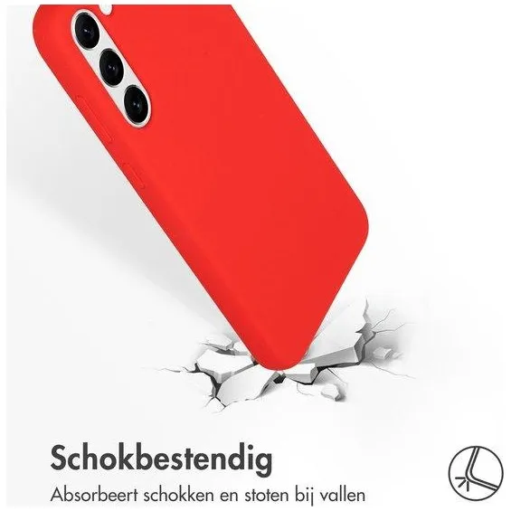 Accezz Liquid Silicone Backcover Samsung Galaxy S23 Plus Rood