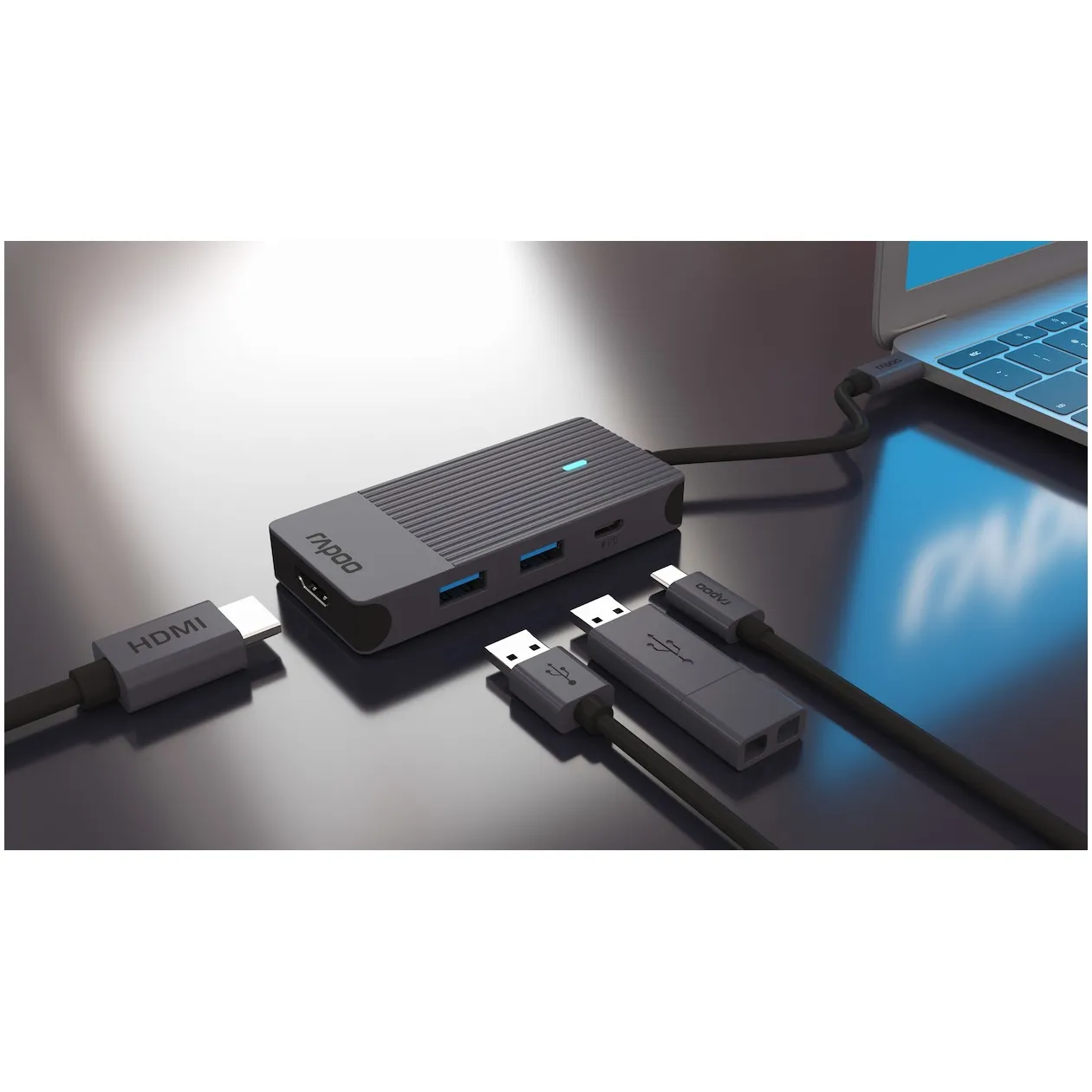 Rapoo UCM-2001 USB-C Adapter 4-in-1