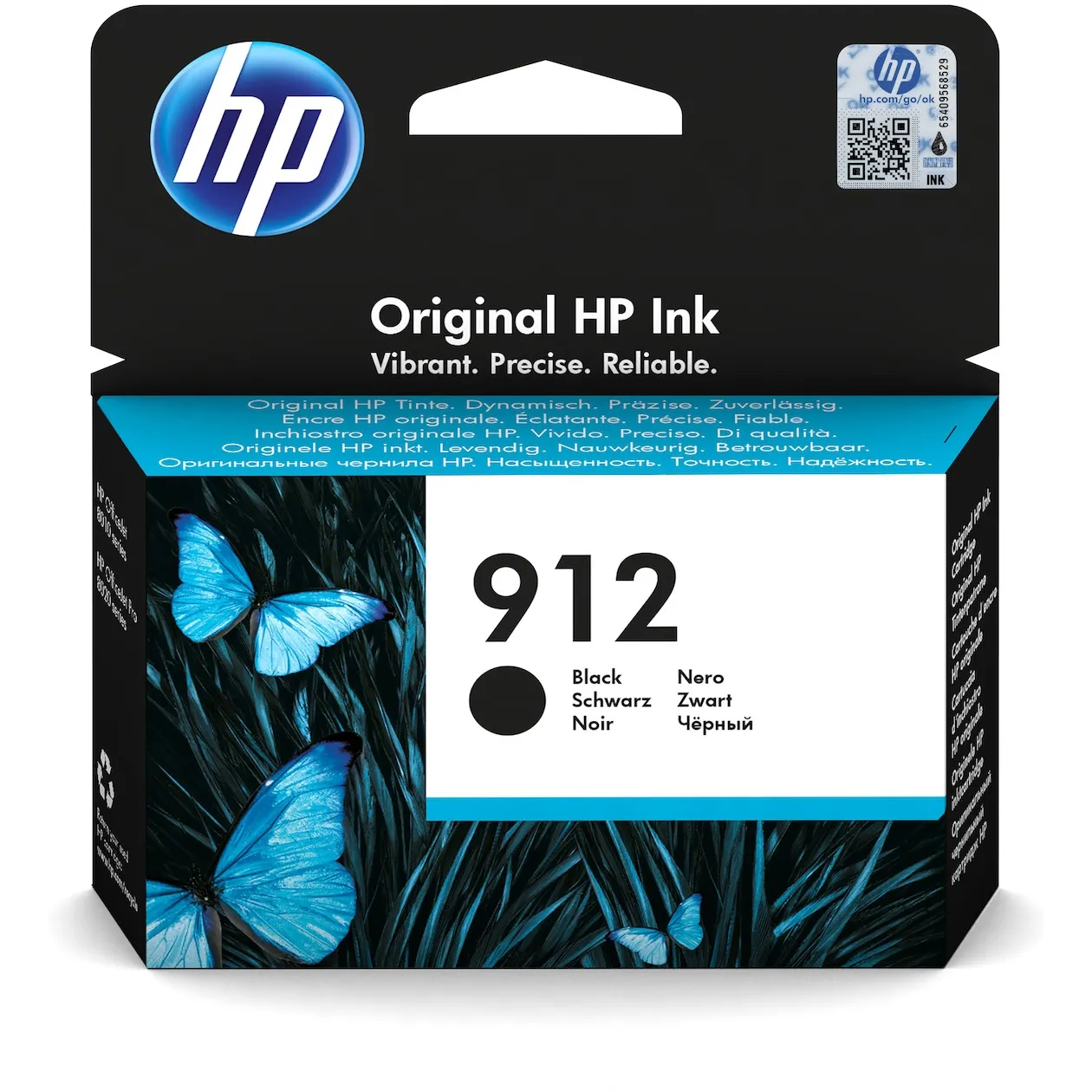HP 912 cartridge Black Zwart