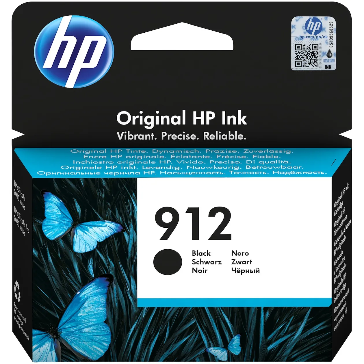 HP 912 cartridge Black Zwart