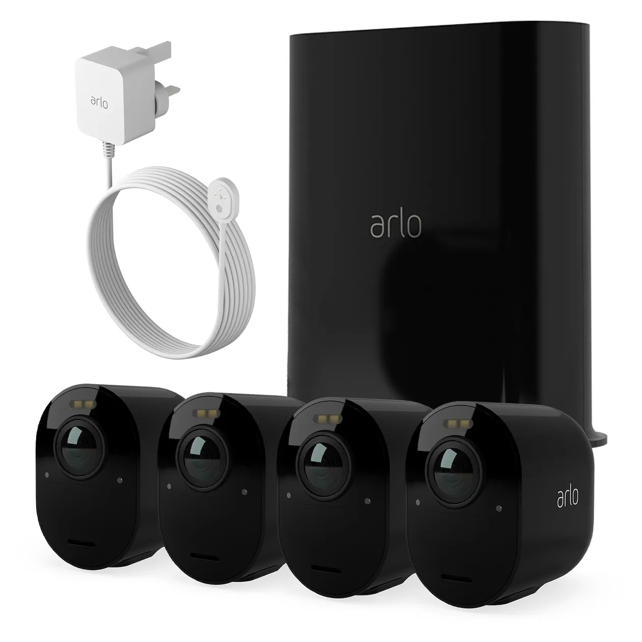 Arlo Ultra 2 wire-free 4-pack Zwart