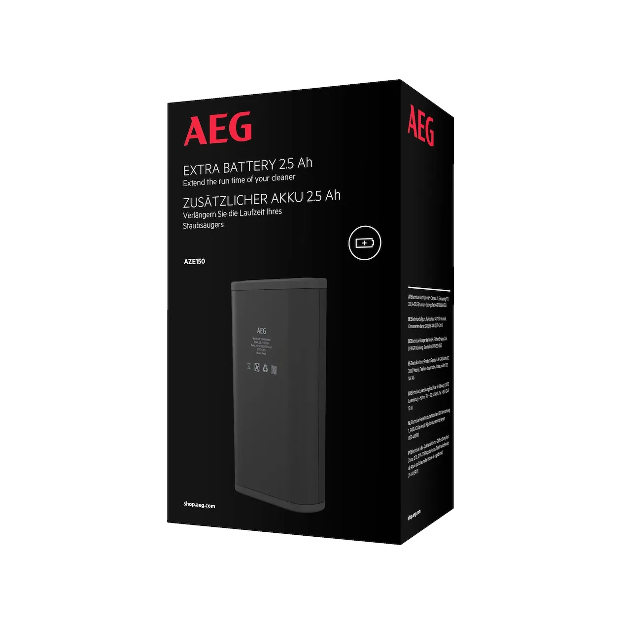 AEG Extra batterij AZE150 AP8 Zwart
