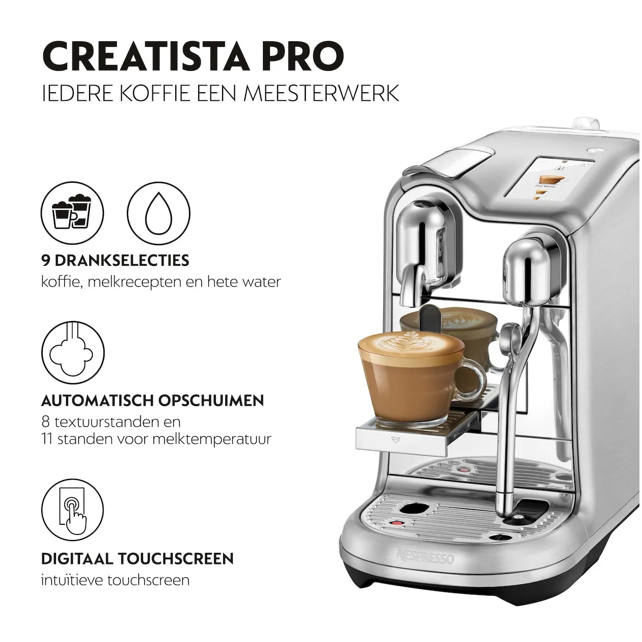 Sage Nespresso  THE CREATISTA™ PRO SNE900BSS4ENL1 Rvs