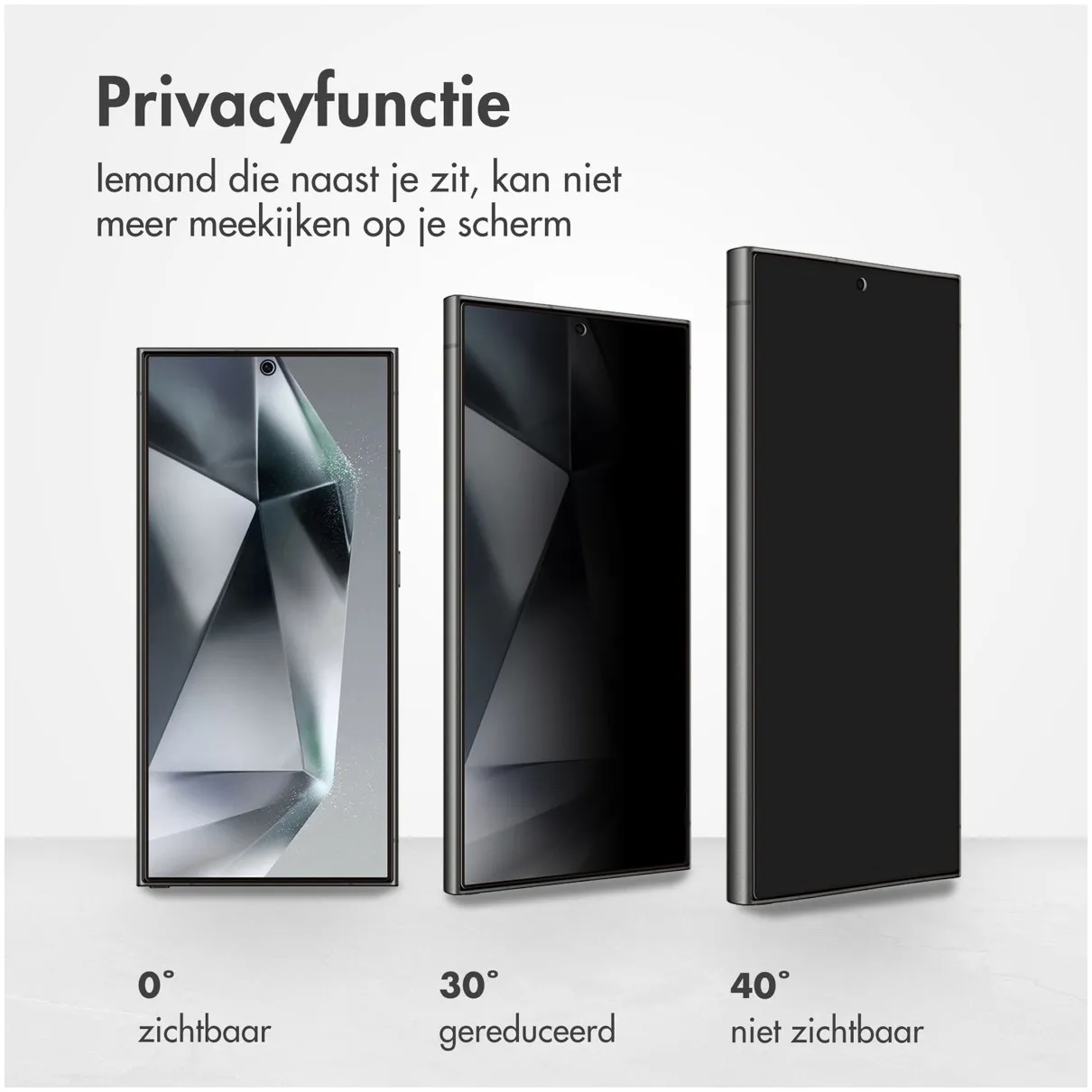 Accezz Gehard Glas Privacy Screenprotector Samsung Galaxy S24 Ultra Transparant