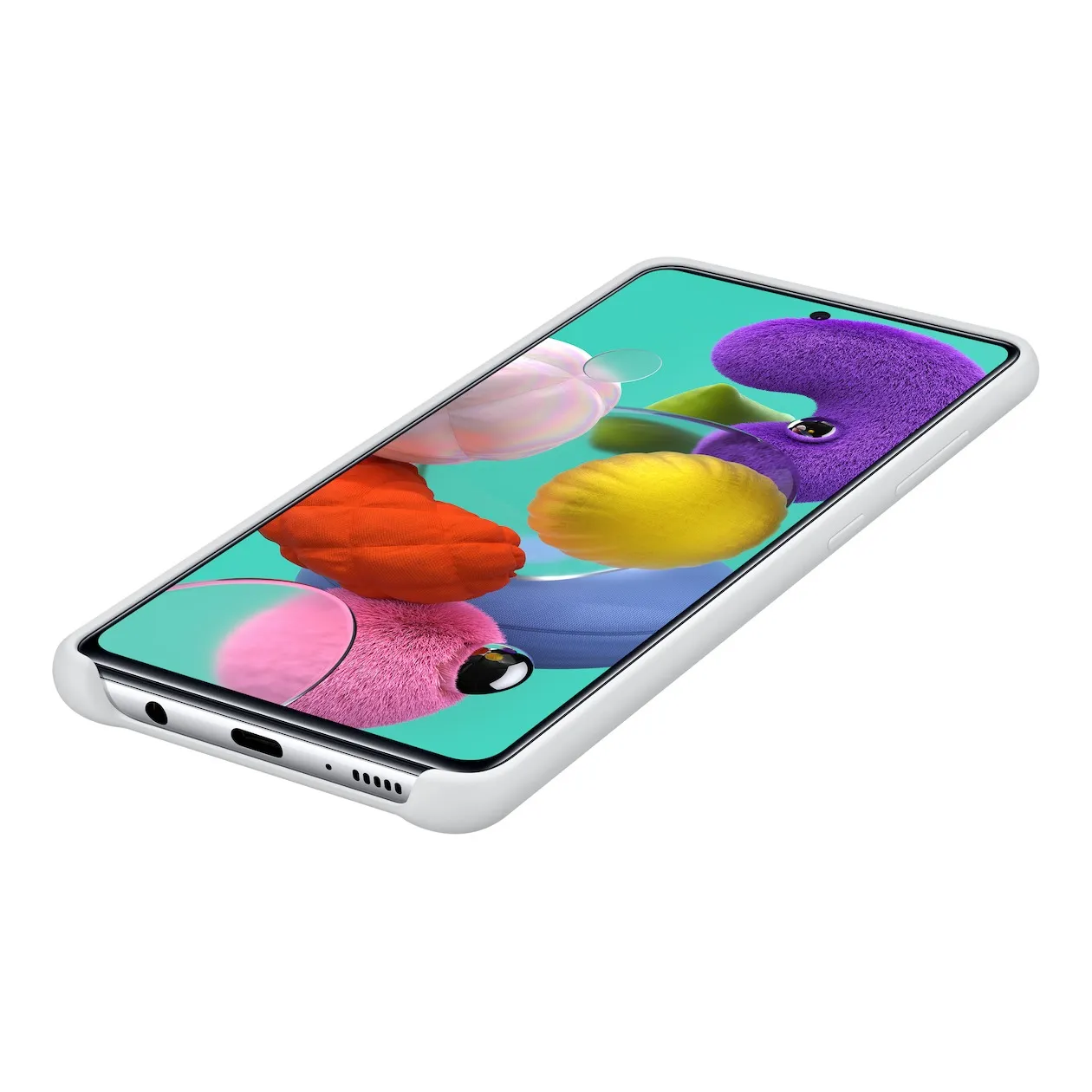Samsung Silicone cover Galaxy A51 Wit