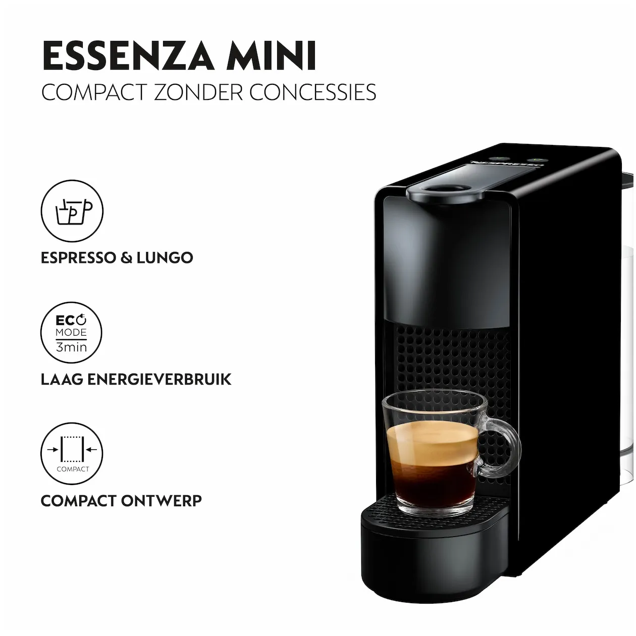 Krups Nespresso Essenza Mini + Aeroccino XN1118 Zwart