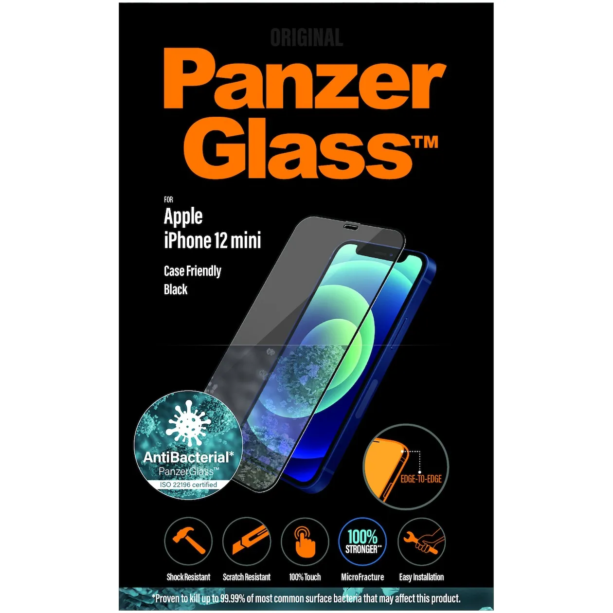 PanzerGlass Apple iPhone 12 mini Case Friendly AB Zwart