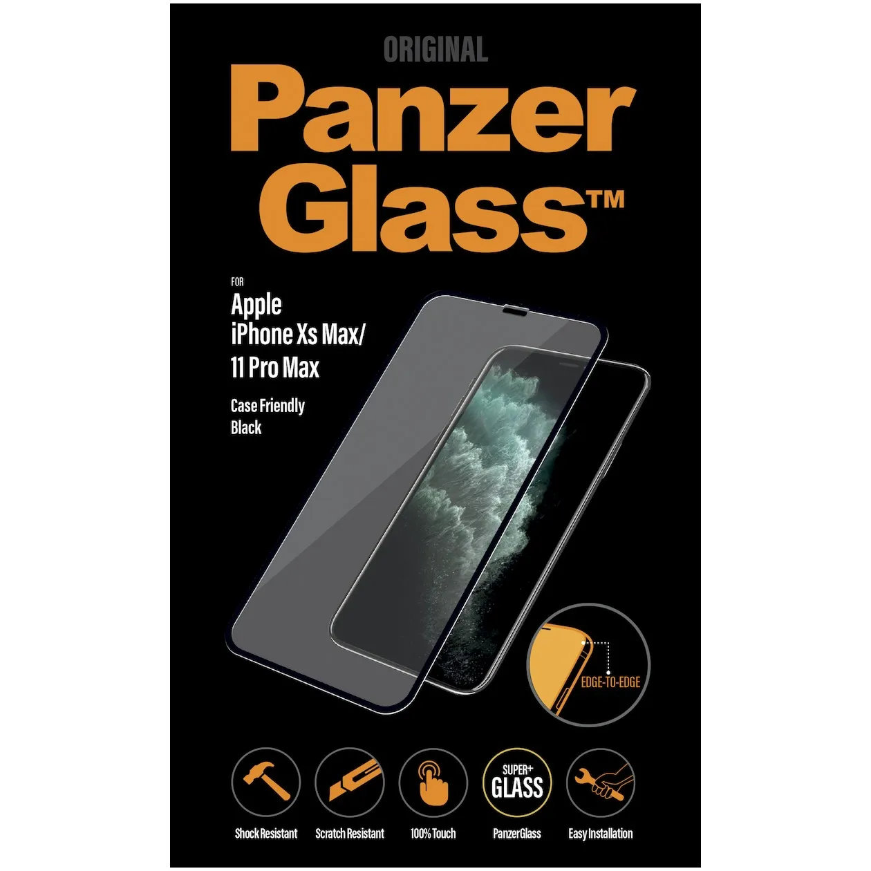 PanzerGlass Apple iPhone Xs Max/11 Pro Max Case Friendly Zwart