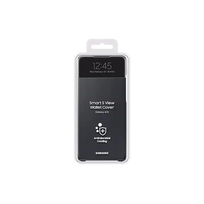 Samsung Galaxy A72 Smart S View Wallet Cover Zwart