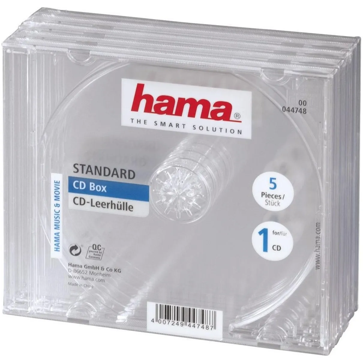 Hama CD doosje 5-pack Transparant