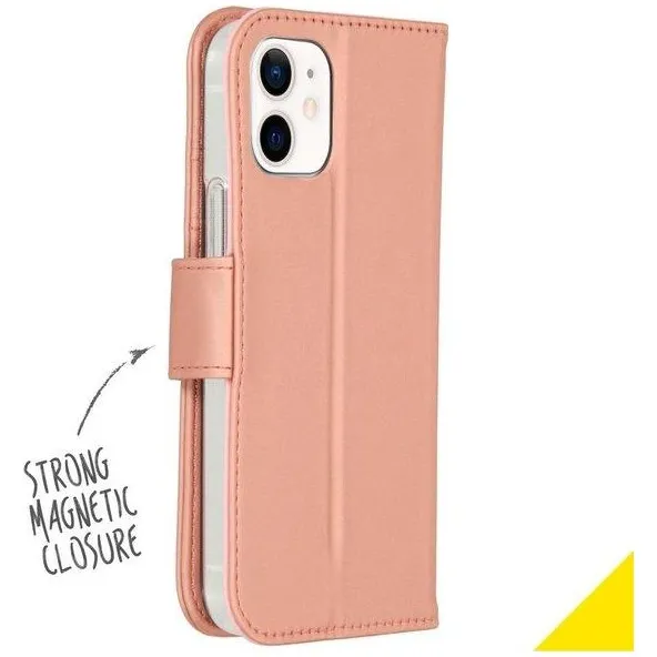 Accezz Wallet Softcase Bookcase iPhone 12 Mini Roze