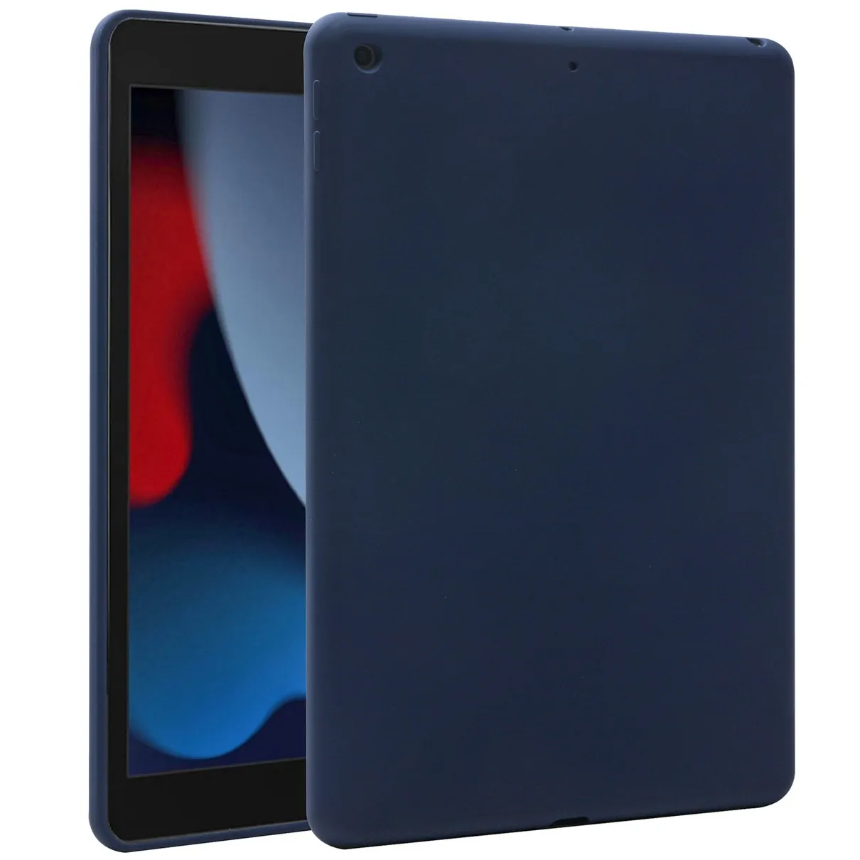 Accezz Liquid Silicone Backcover iPad 9 (2021) 10.2 inch/iPad 8 (2020) 10.2 inch/iPad 7 (2019) 10.2 inch Donkerblauw