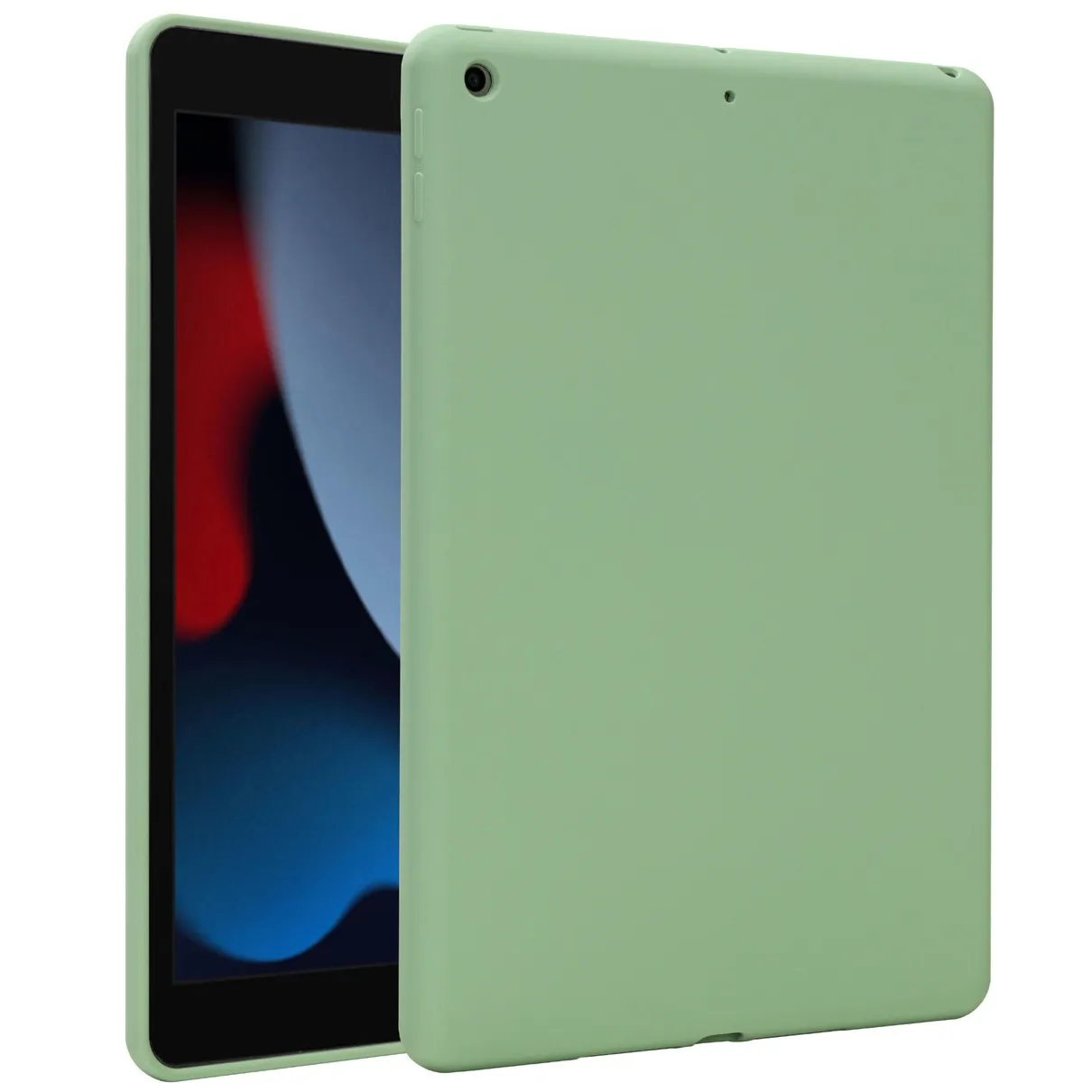 Accezz Liquid Silicone Backcover iPad 9 (2021) 10.2 inch/iPad 8 (2020) 10.2 inch/iPad 7 (2019) 10.2 inch Groen