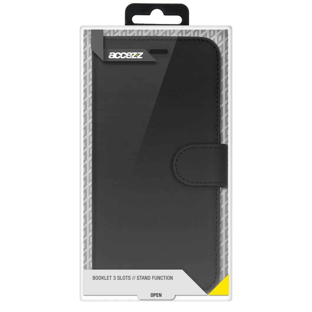 Accezz Wallet Softcase Bookcase iPhone 12 Mini Zwart