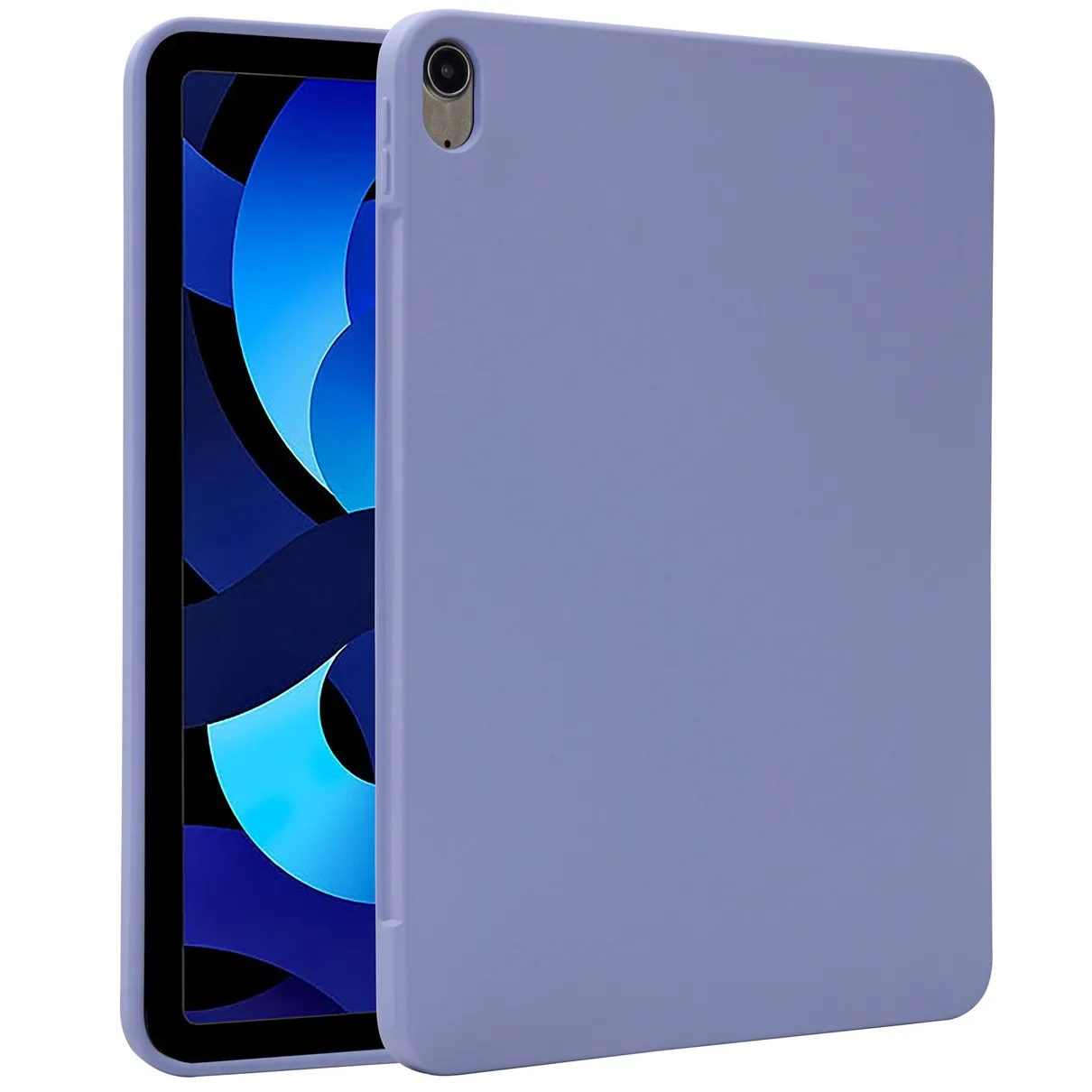 Accezz Liquid Silicone Backcover met penhouder iPad Air 5 (2022) / Air 4 (2020) Lila