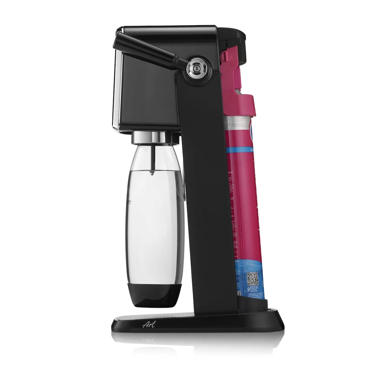 Sodastream ART Starterpack incl. 1l.Fles + Quick Connect Cilinder Zwart/rvs