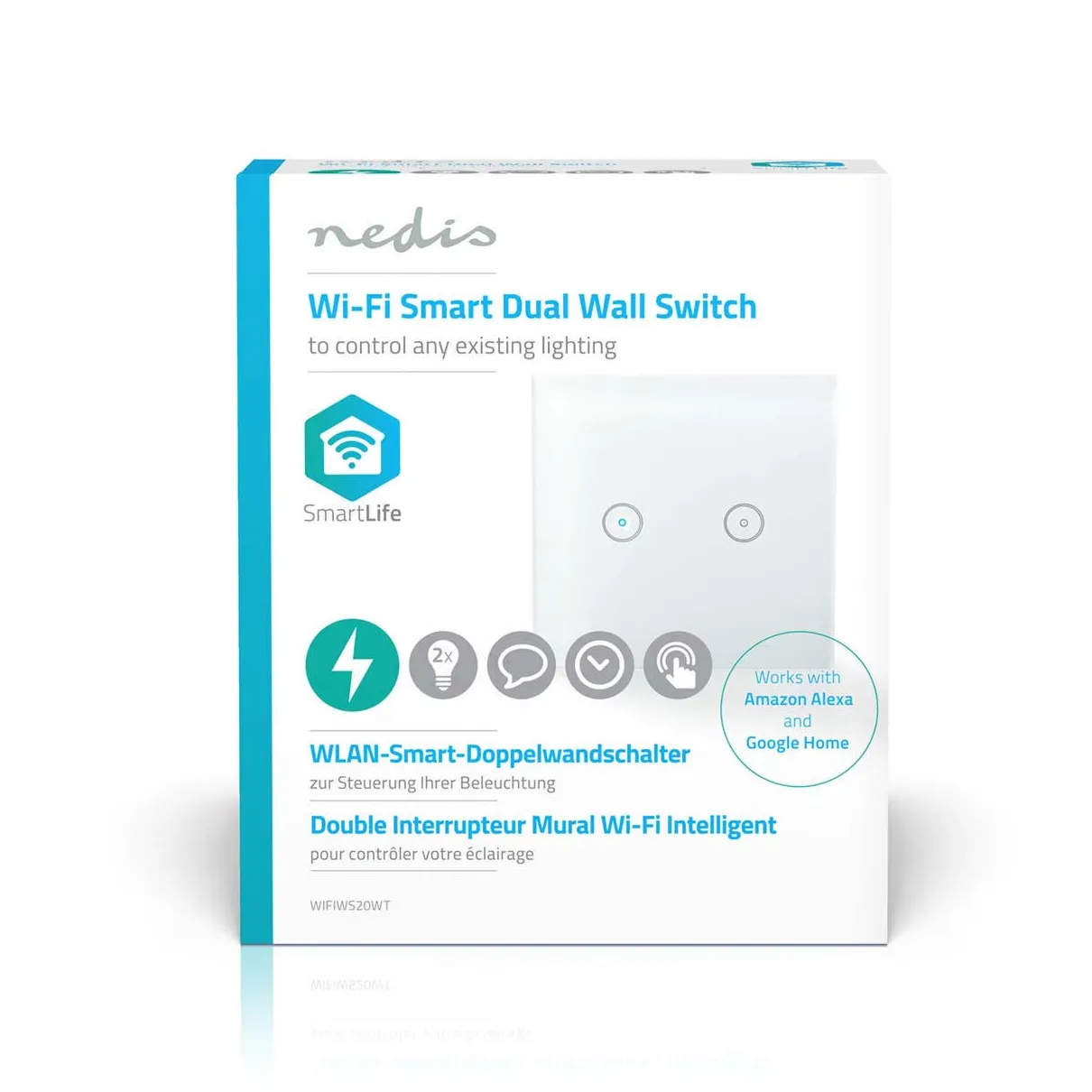 Nedis WiFi Smart Light Switch | Dual