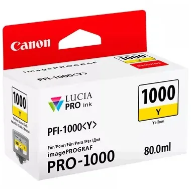 Canon pfi-1000 ink tank yellow Geel