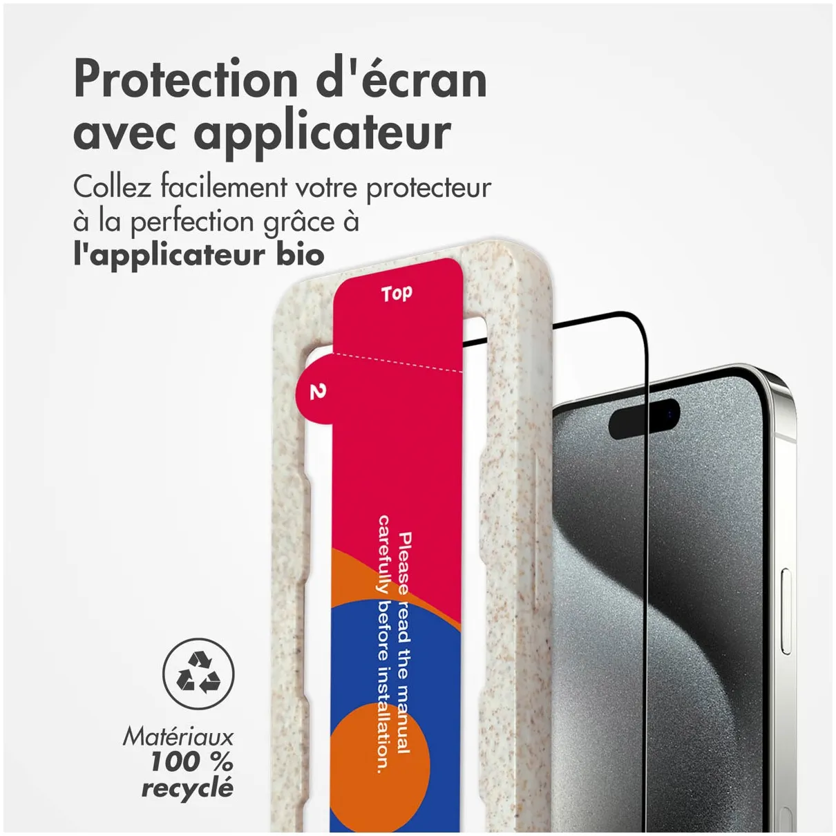 Accezz Gehard Glas Full Cover Screenprotector met applicator iPhone 15 Pro Max Transparant