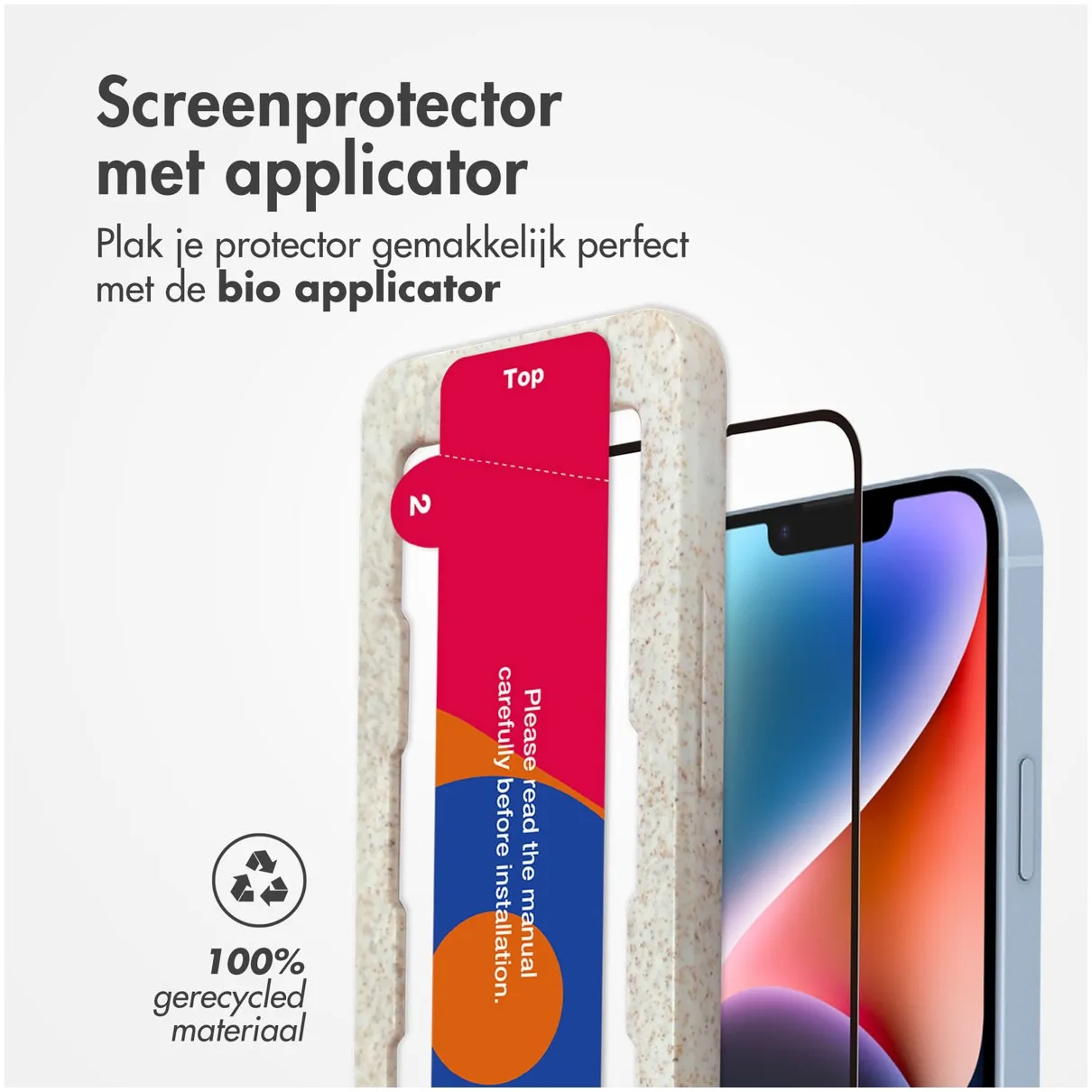 Accezz Gehard Glas Full Cover Screenprotector met applicator iPhone 13 / 13 Pro / 14 Transparant