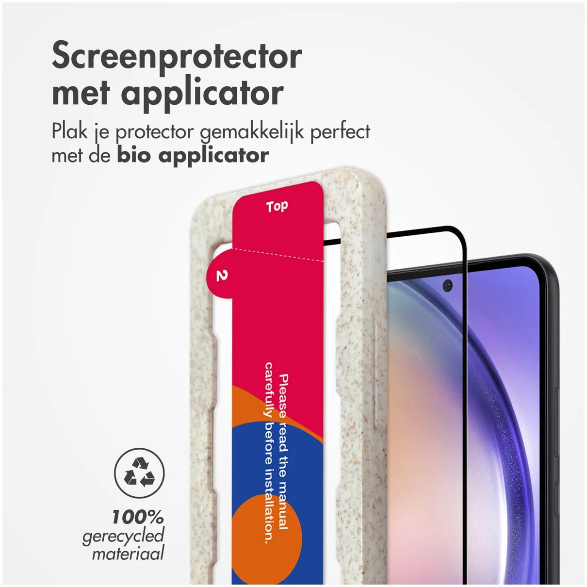 Accezz Gehard Glas Full Cover Screenprotector met applicator Samsung Galaxy A54 / S23 FE Transparant