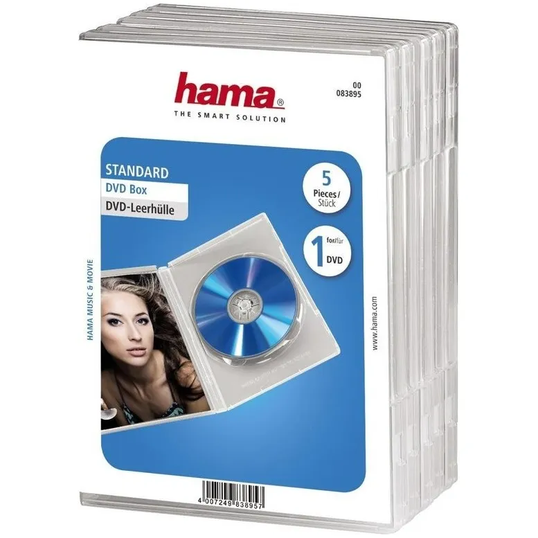 Hama DVD doosje standaard 5-pack Transparant
