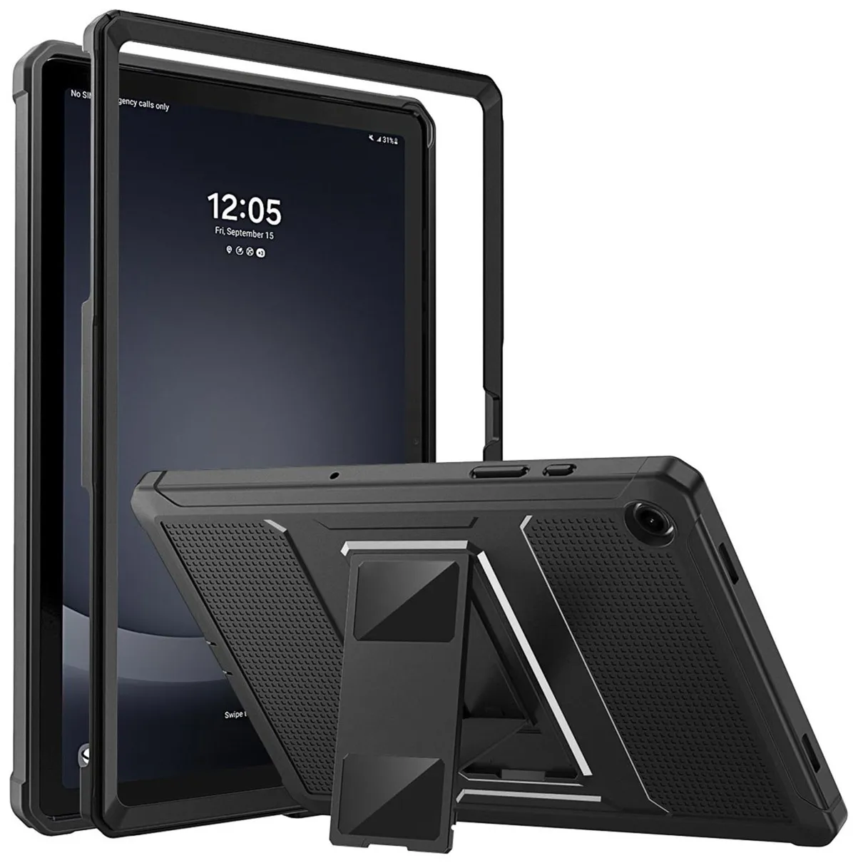 Accezz Rugged Back Case Samsung Galaxy Tab A9 Plus Zwart