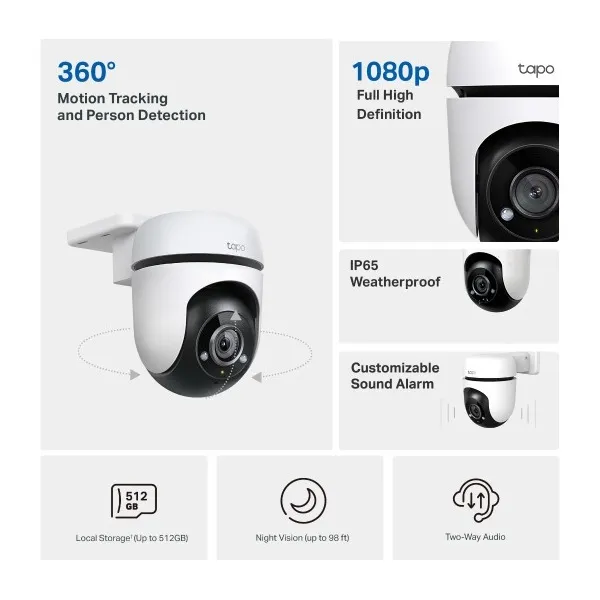 Tapo TC40 Outdoor Pan/Tilt Security WiFi Camera IP-camera kopen