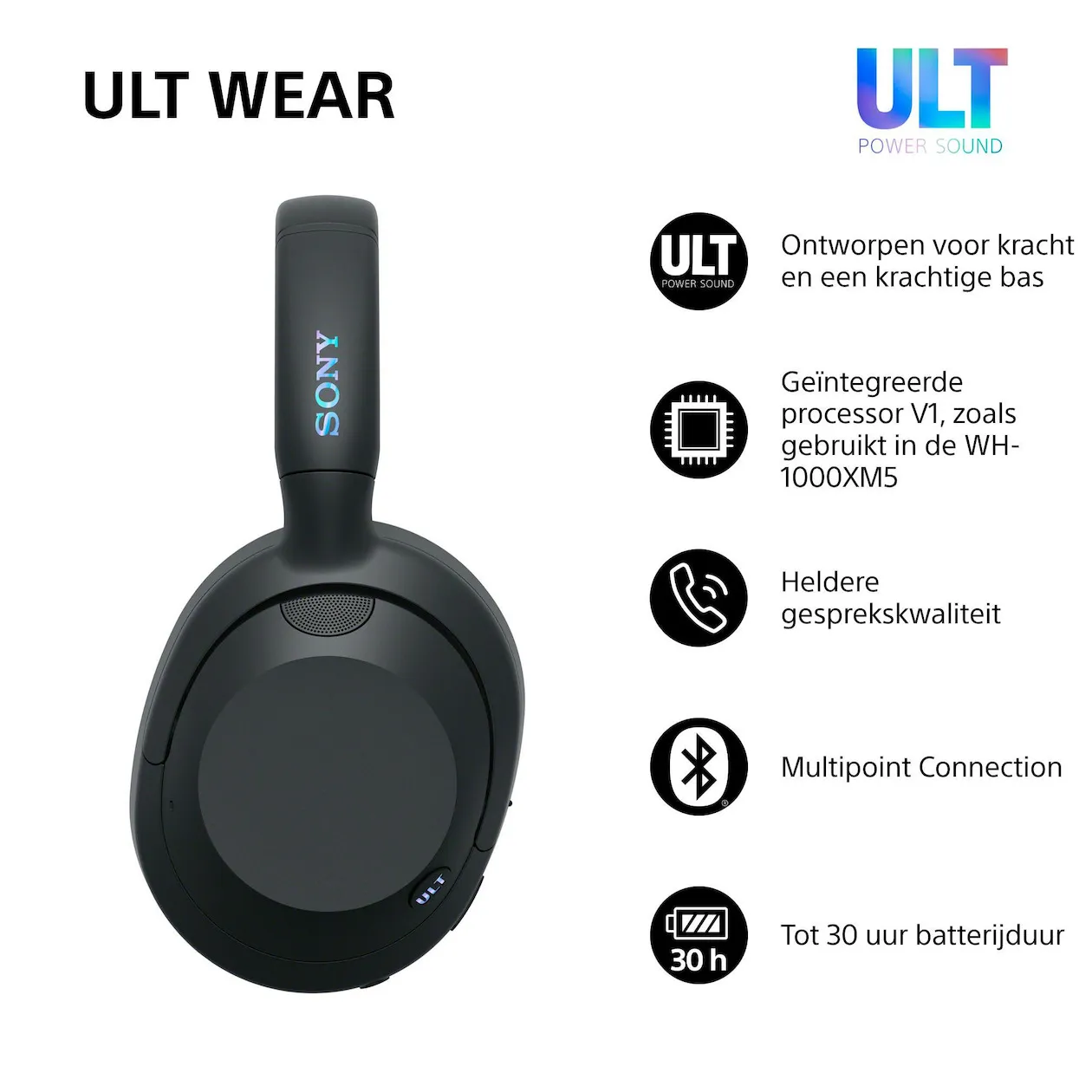Sony ULT WEAR Zwart Over-ear hoofdtelefoon kopen? | Expert.nl