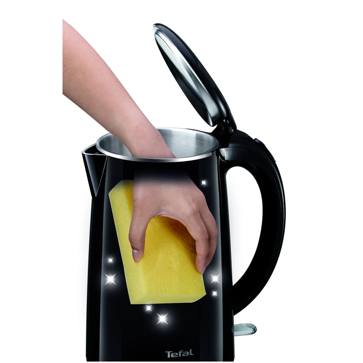 Alessi Wasserkocher mit Temperaturregelung Plissé, 1,7 l, schwarz