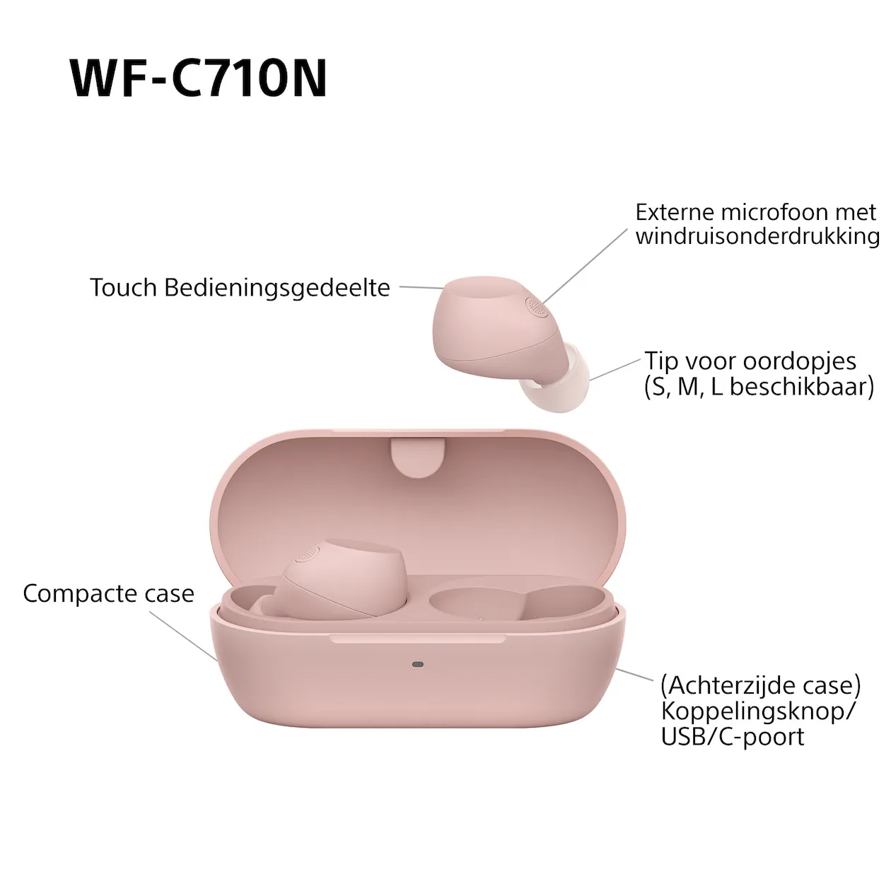 Sony WF-C710N Roze In-ear oordopjes kopen? | Expert.nl