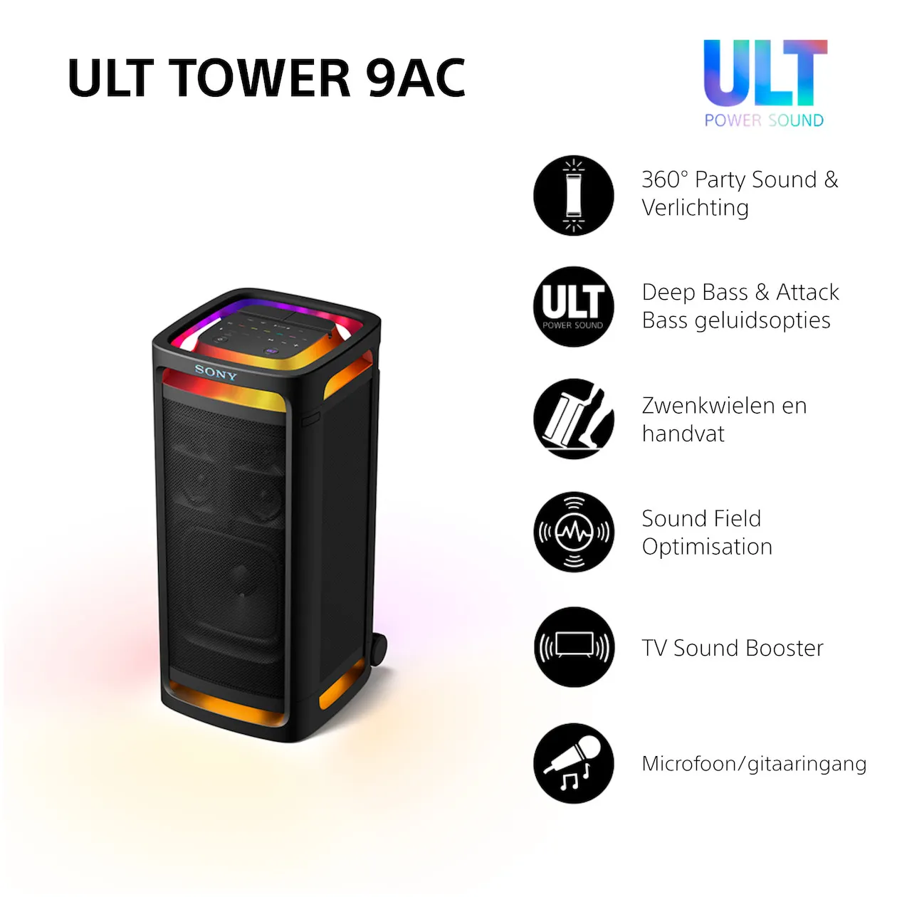 Sony ULT Tower 9 (AC) Bluetooth speaker kopen? | Expert.nl