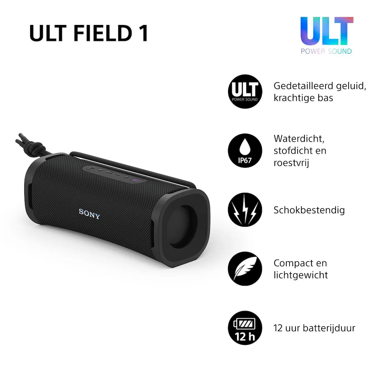 Sony ULT Field 1 Zwart Bluetooth speaker kopen? | Expert.nl