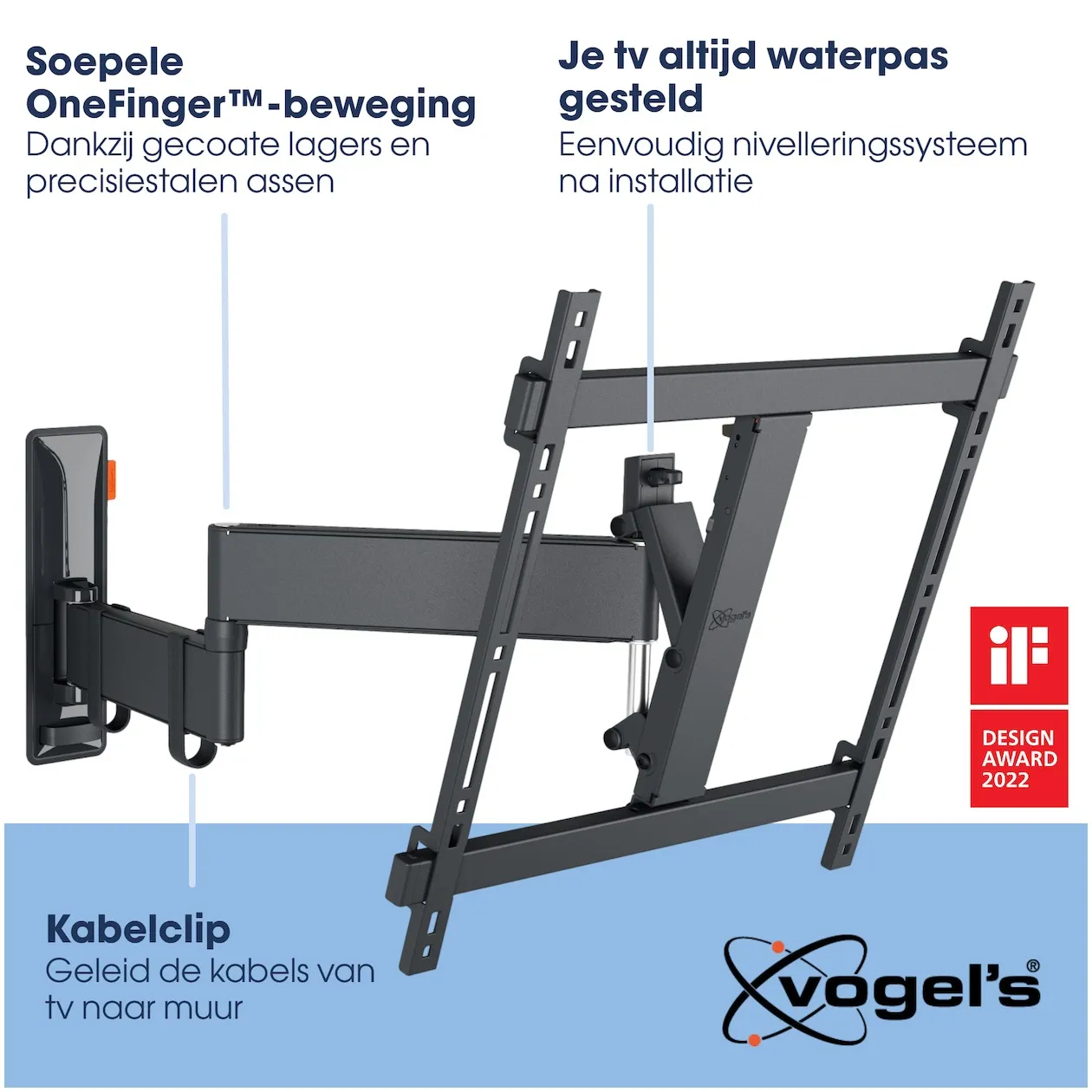 Vogel`s TVM 1245 Draaibare tv-beugel 19-43 15kg VESA 200x200 Vogel`s TVM 1245 Draaibare tv-beugel 19-43 15kg VESA 200x200