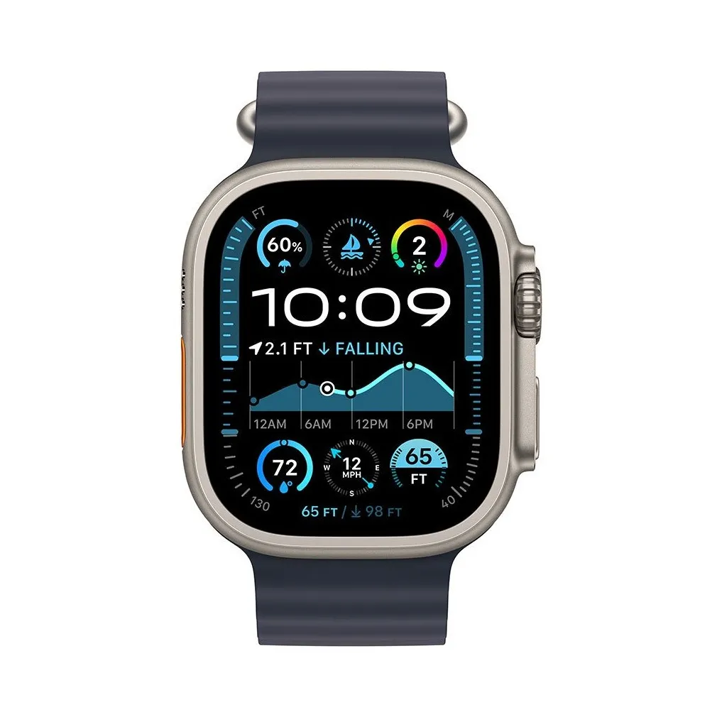 Apple Watch Ultra 2 GPS + Cellular 49mm Titanium Case met Apple Watch Ultra 2 GPS + Cellular 49mm Titanium Case met