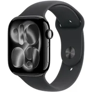Apple Watch Series 11 GPS 46mm Jet Black Aluminium Case met Black Sport Band - M/L Zwart