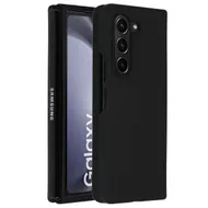 Accezz Liquid Silicone Backcover Samsung Galaxy Z Fold 5 Zwart