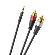 Oehlbach SL AUDIO CABLE 3.5 - 2xRCA 1,0 M Zwart