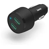 Hama Auto-Oplader, USB-C, Power Delivery (PD) (1x25W, 1x20W),45W Zwart