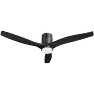 Hombli Smart Ceiling Fan & Light - Black & Black Wood