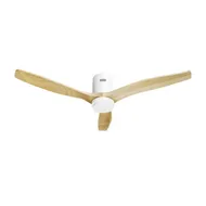 Hombli Smart Ceiling Fan & Light - White & Light Wood