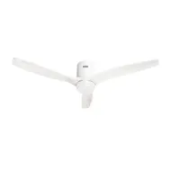 Hombli Smart Ceiling Fan & Light - White & White Wood