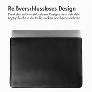 Accezz Leather hoes voor MacBook 14 inch Zwart