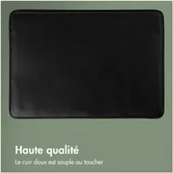 Accezz Leather hoes voor MacBook 15 inch Zwart