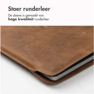 Accezz Leather hoes voor MacBook 15 inch Lichtbruin