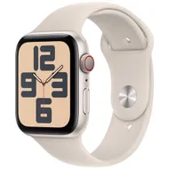 Apple Watch SE (2022) 4G 44mm Starlight Aluminium Sportband M/L Sterrenlicht