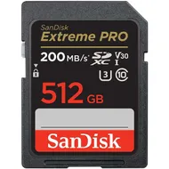 SanDisk SDXC Extreme Pro 512GB 200/140 mb/s - V30 - Rescue Pro DL 2Y